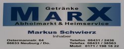 Getr&auml;nke Marx Tel: 08431/2436