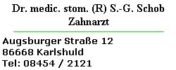 S.-G. Schob Zahnarzt